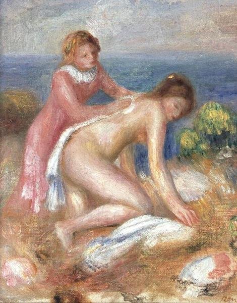 Fürdős és szobalány alkotó: Pierre Auguste Renoir