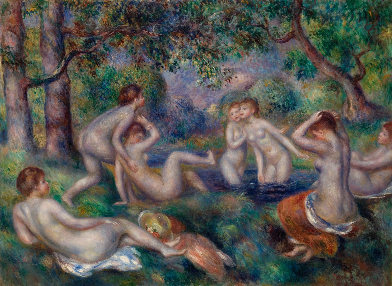 Fürdőzők az erdőben alkotó: Pierre Auguste Renoir