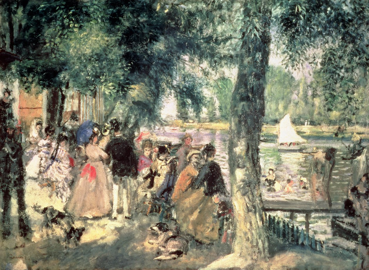 Fürdés a Szajnán vagy La Grenouillere, 1869 körül (olaj, vászon) alkotó: Pierre Auguste Renoir