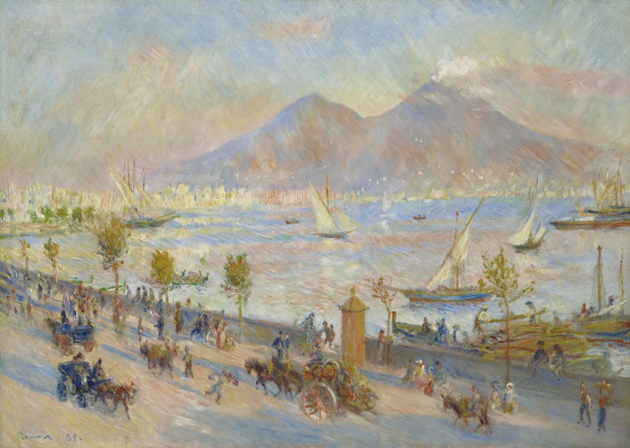 Nápolyi-öböl, este, 1881 alkotó: Pierre Auguste Renoir