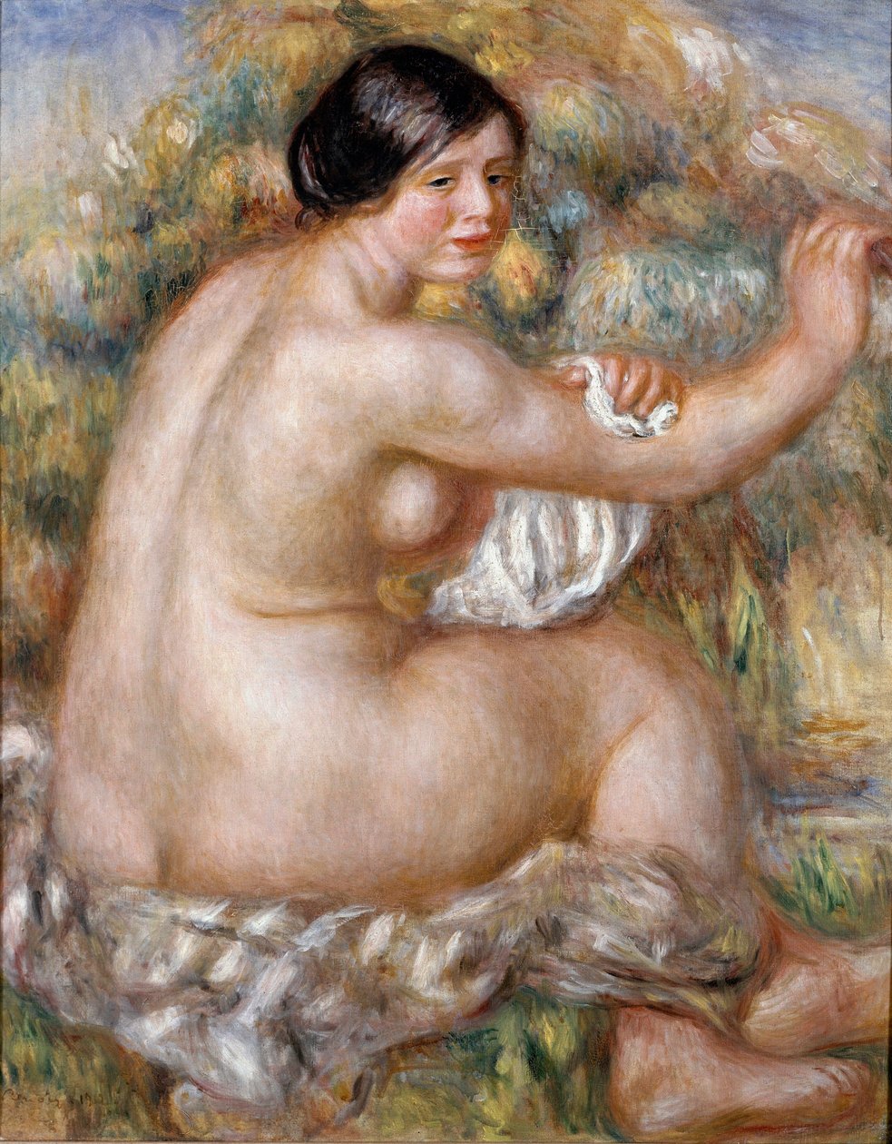 Nagy meztelen ülés. Pierre Auguste RENOIR (1841-1919) festménye alkotó: Pierre Auguste Renoir
