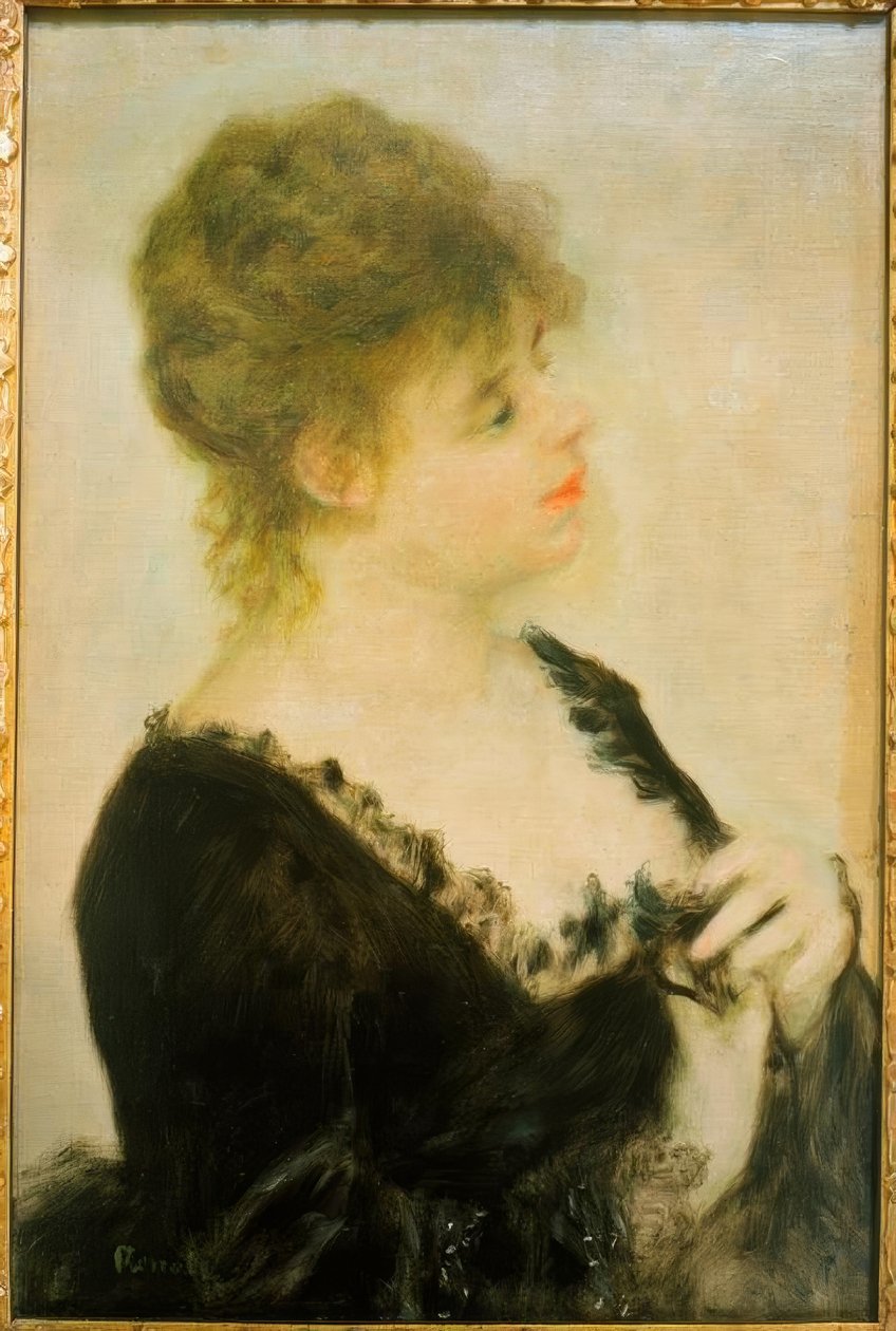 Egy fiatal nő portréja alkotó: Pierre Auguste Renoir