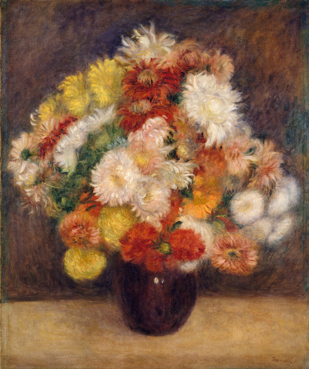 Krizantém csokor, 1881 alkotó: Pierre Auguste Renoir