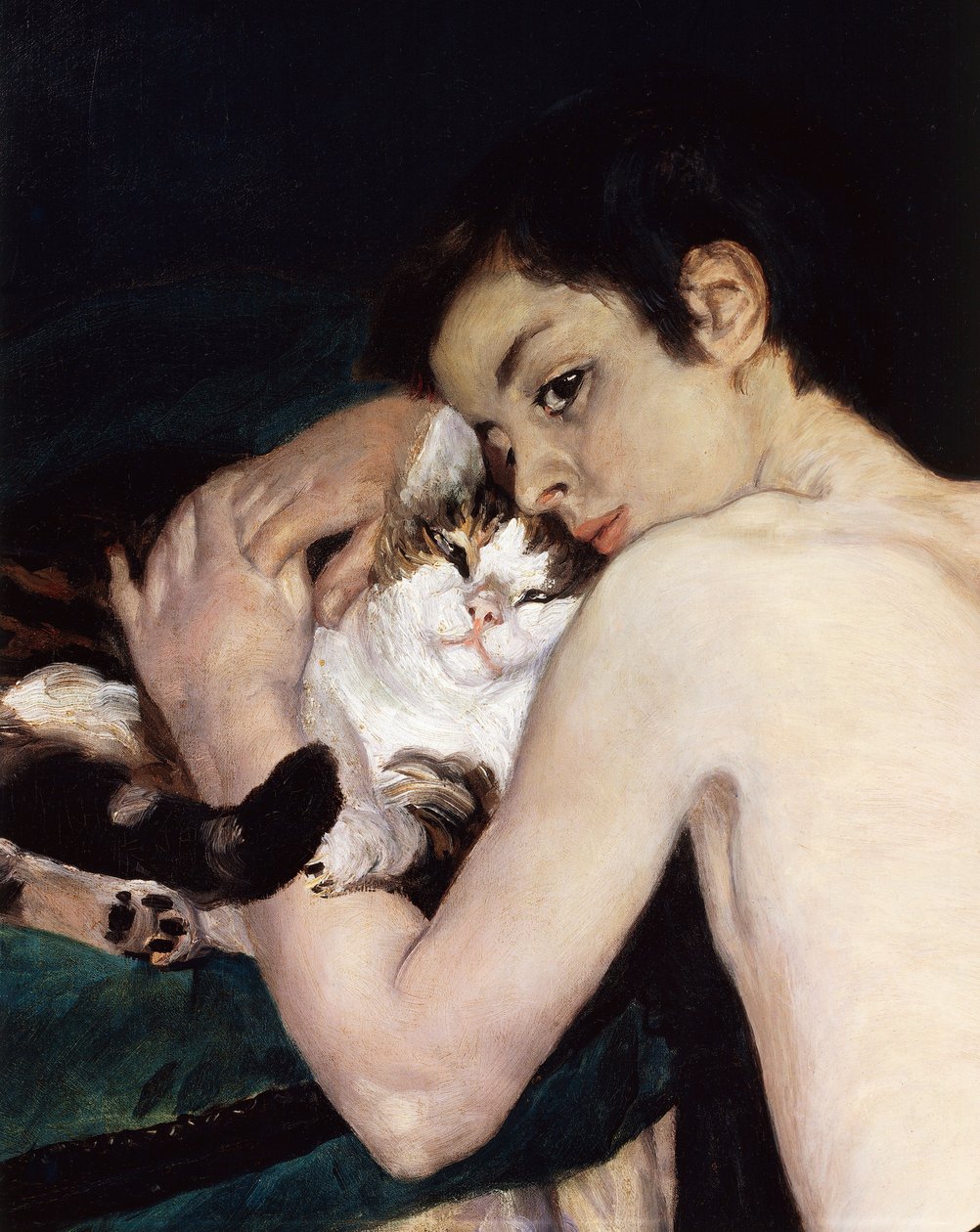 Fiú macskával, Pierre-Auguste Renoir alkotó: Pierre Auguste Renoir