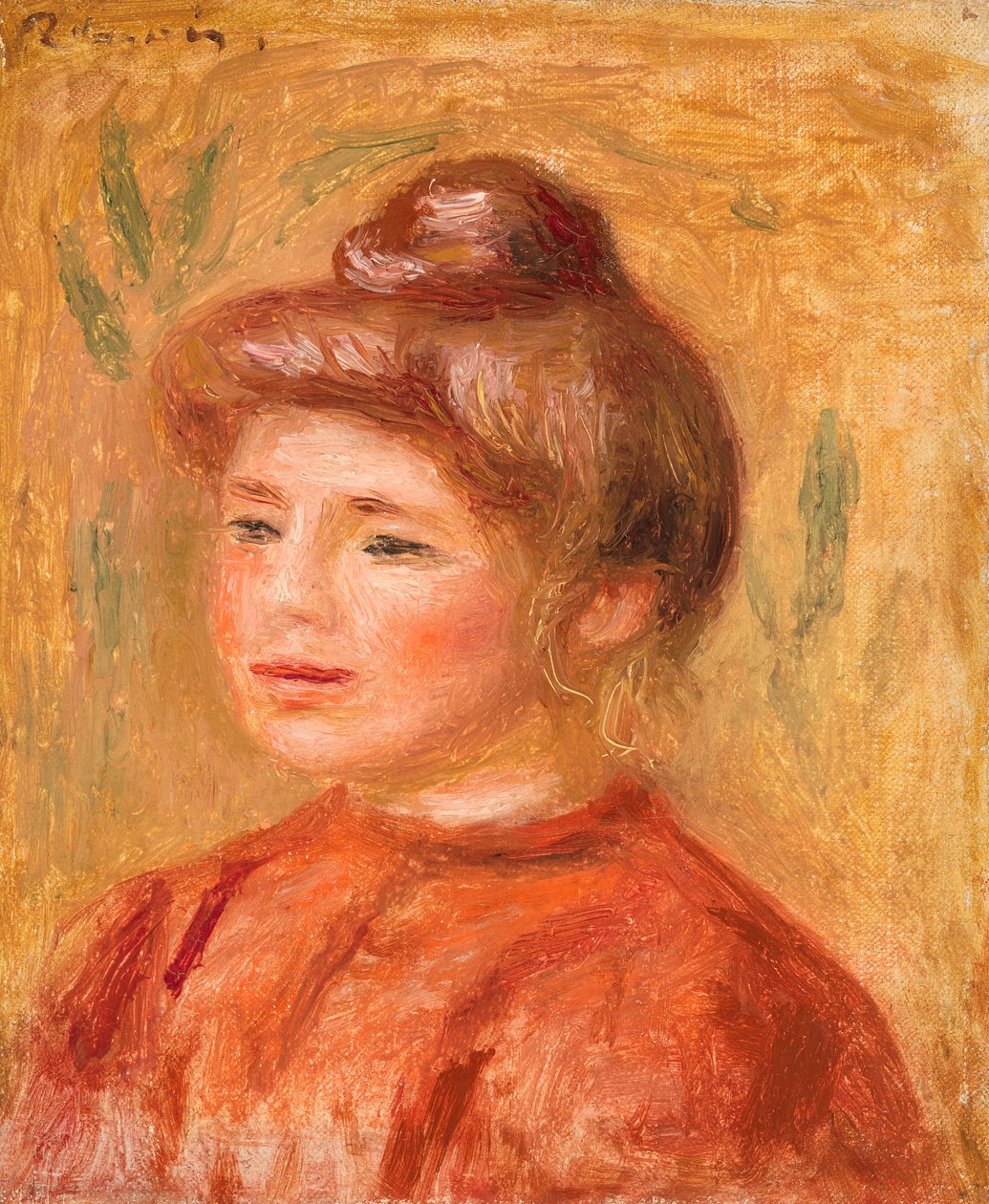 Piros nő mellszobra alkotó: Pierre Auguste Renoir