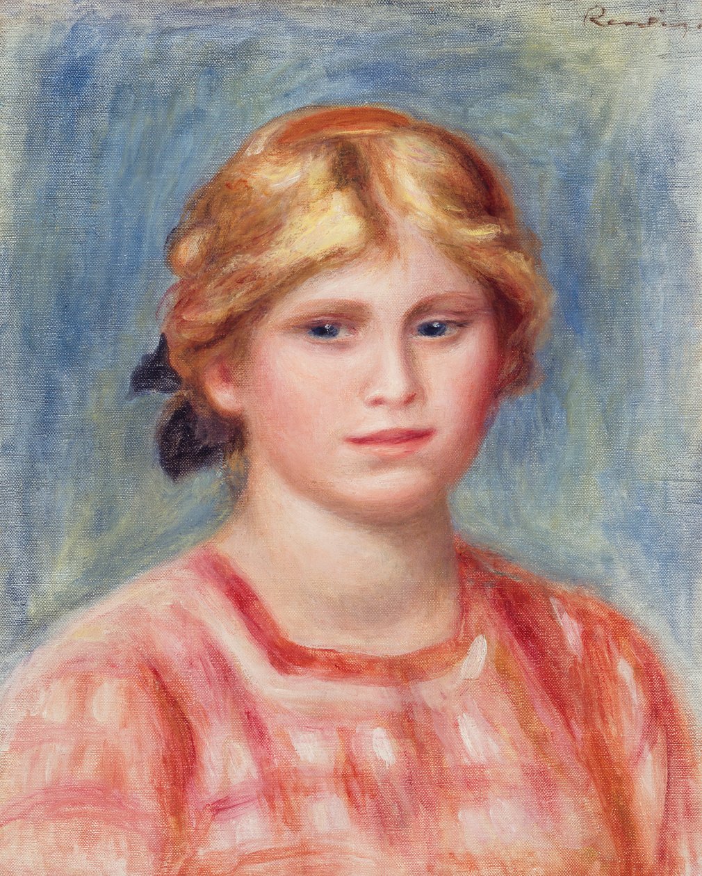 Rózsaszínű blúzos nő mellszobra, 1905 alkotó: Pierre Auguste Renoir