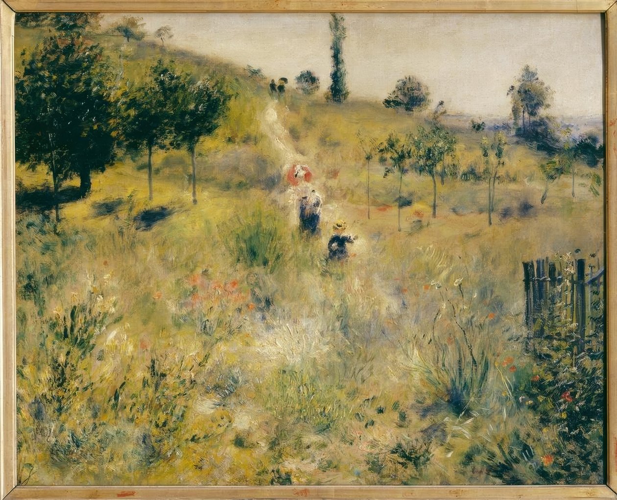 Út felfelé halad a magas fűben alkotó: Pierre Auguste Renoir