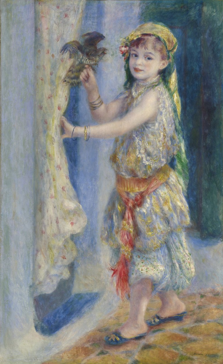 Gyermek madárral alkotó: Pierre Auguste Renoir