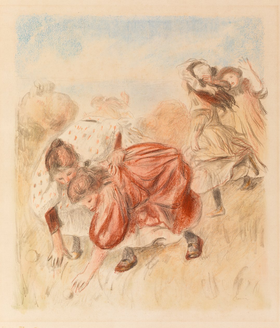 Labdázó gyerekek alkotó: Pierre Auguste Renoir