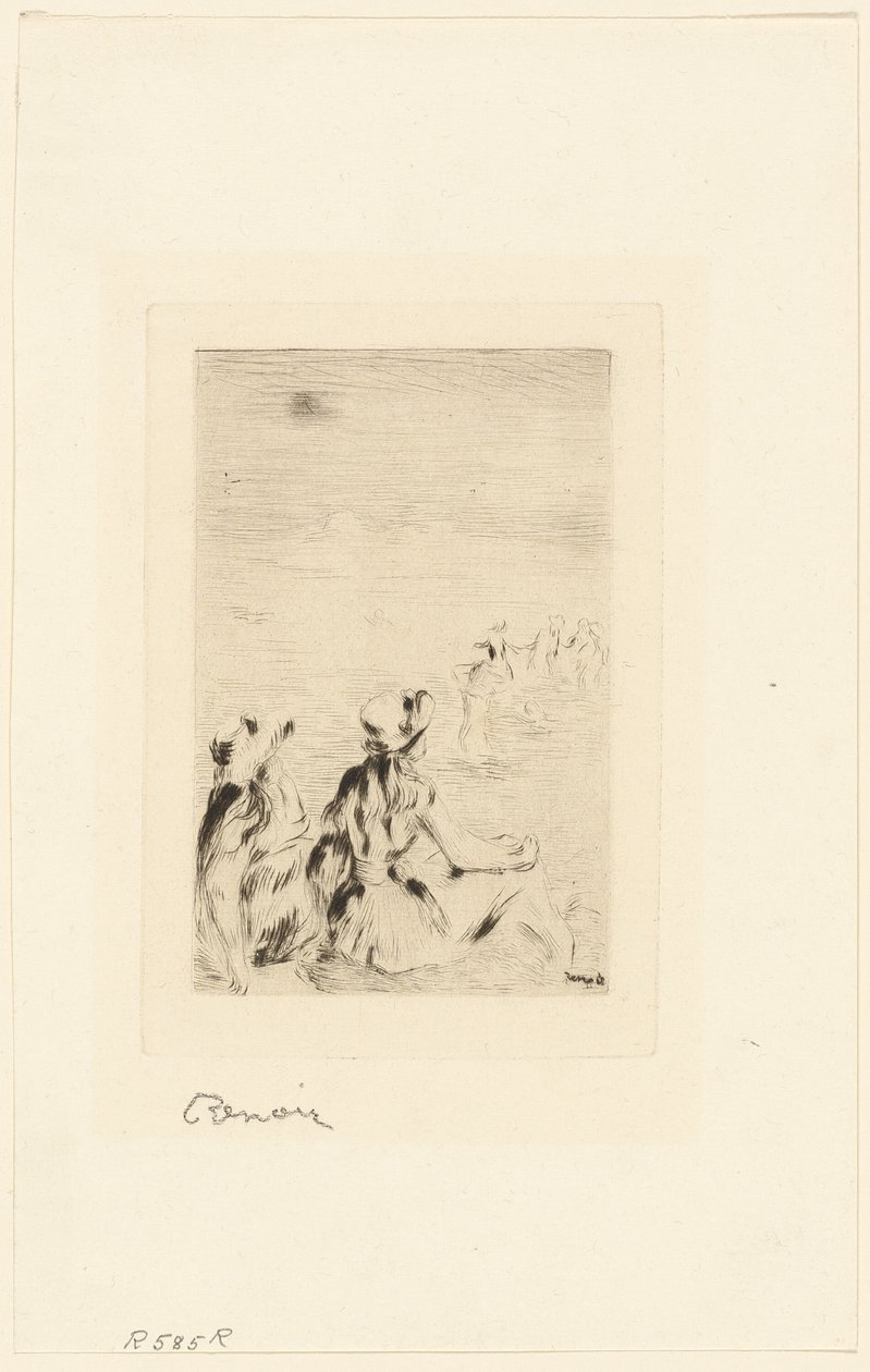 Gyermekek a tengerparton, Berneval alkotó: Pierre Auguste Renoir