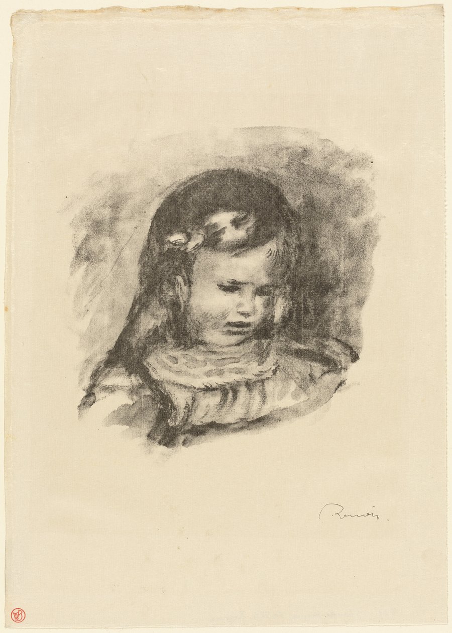 Claude Renoir, lehajtott fejjel alkotó: Pierre Auguste Renoir