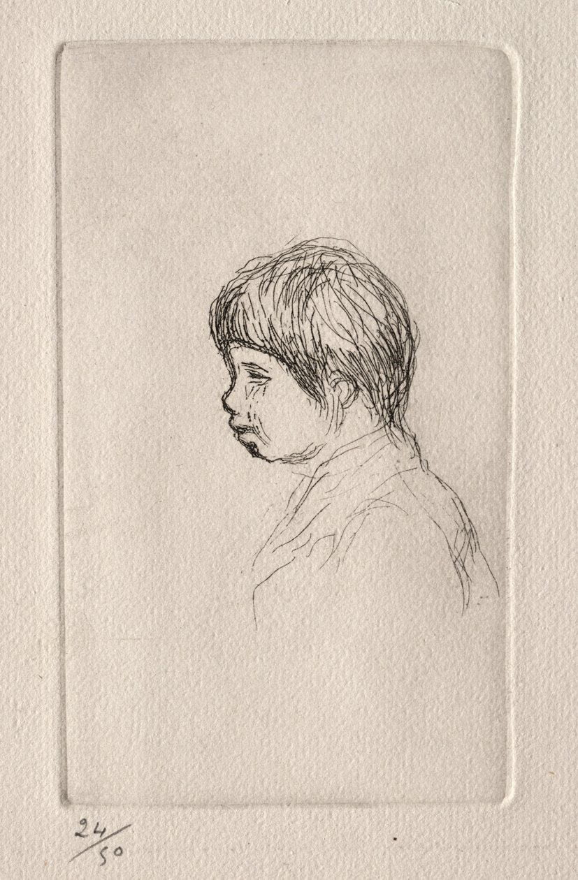 Claude Renoir, profilban. alkotó: Pierre Auguste Renoir