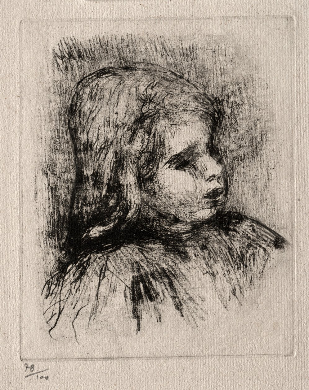 Claude Renoir, háromnegyed jobbra, 1908. alkotó: Pierre Auguste Renoir
