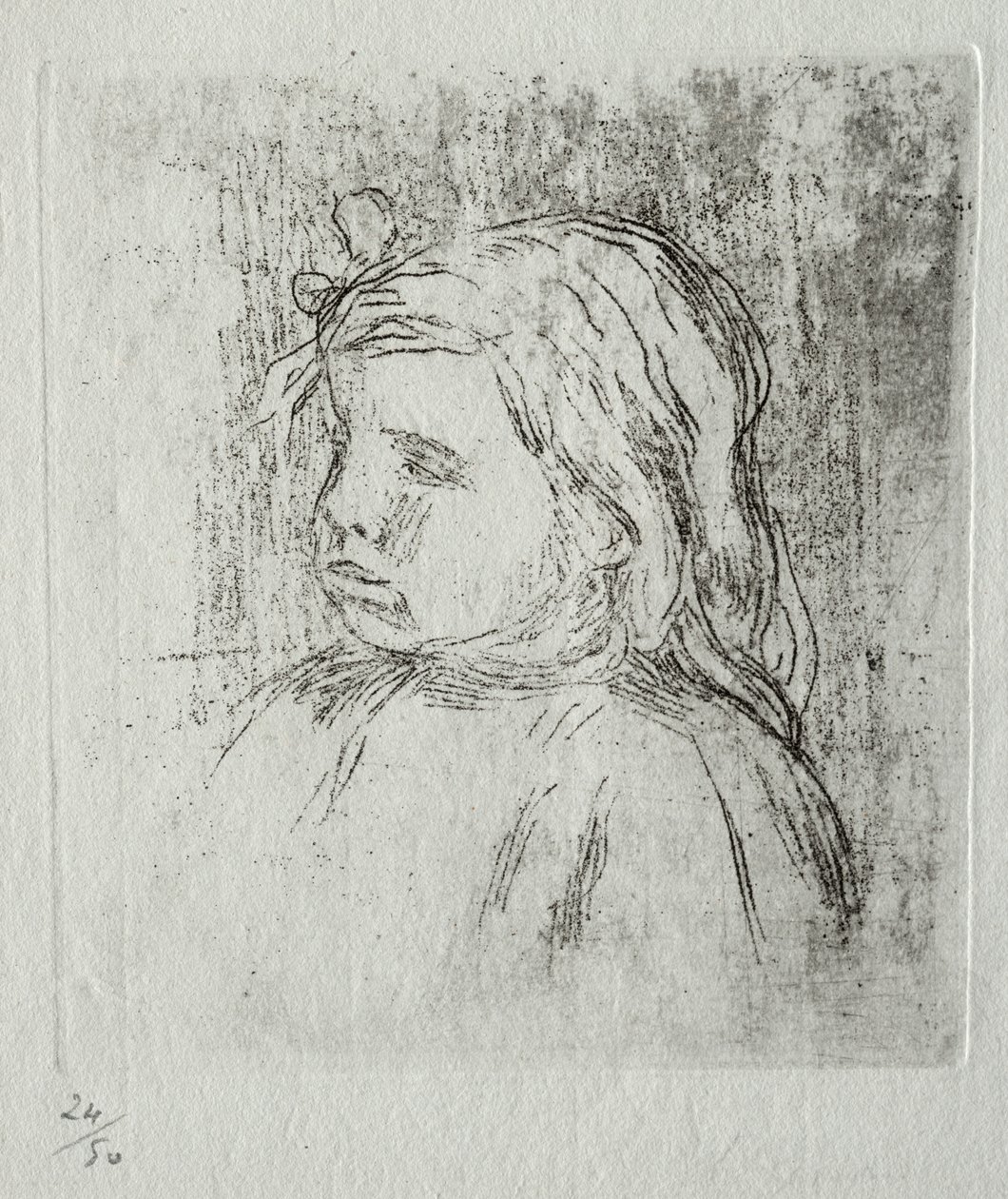 Claude Renoir, háromnegyed balra, 1908. alkotó: Pierre Auguste Renoir