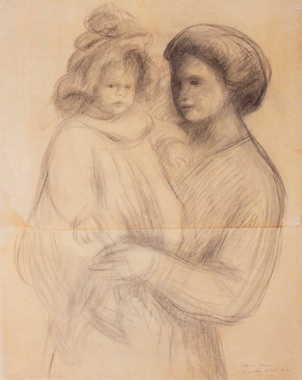 Claude Renoir ápolónője, Renee Jolivet karjában; Claude Renoir ápolónője, Renee Jolivet karjában, 1903 alkotó: Pierre Auguste Renoir