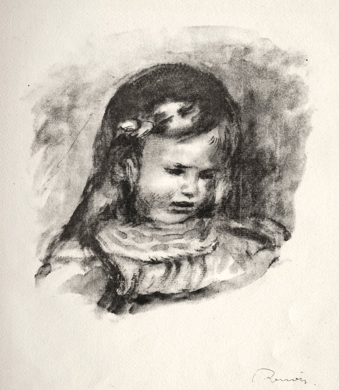 Claude Renoir, Fej lefelé, 1904. alkotó: Pierre Auguste Renoir