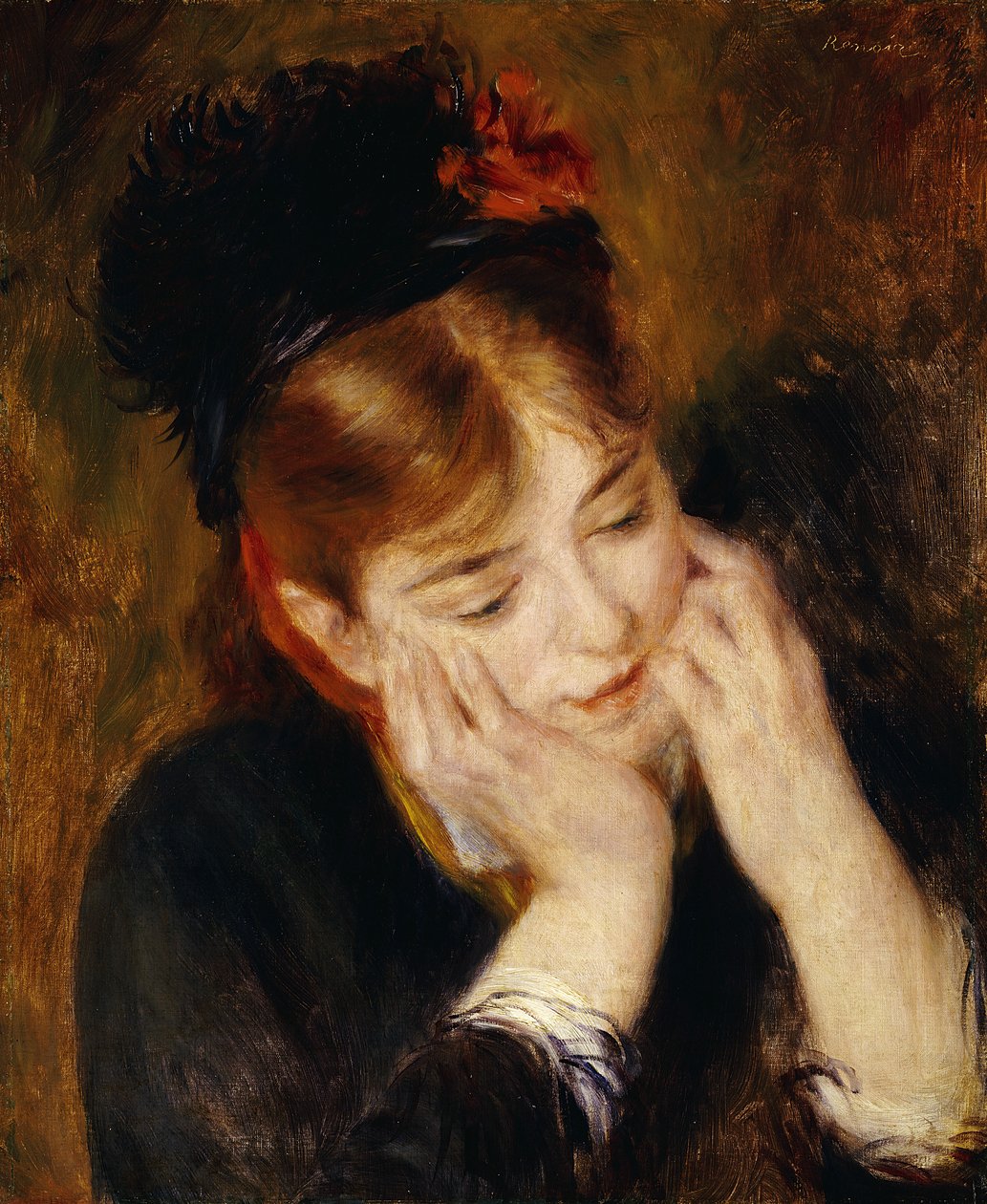 Elmélkedés, 1877 alkotó: Pierre Auguste Renoir