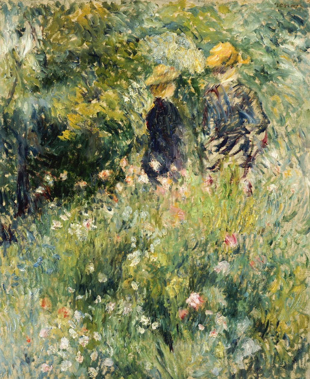 Beszélgetés a rózsakertben, 1876 alkotó: Pierre Auguste Renoir