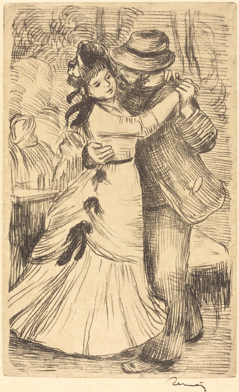 Tánc a vidéken La danse a la campagne, c. 1890. alkotó: Pierre Auguste Renoir