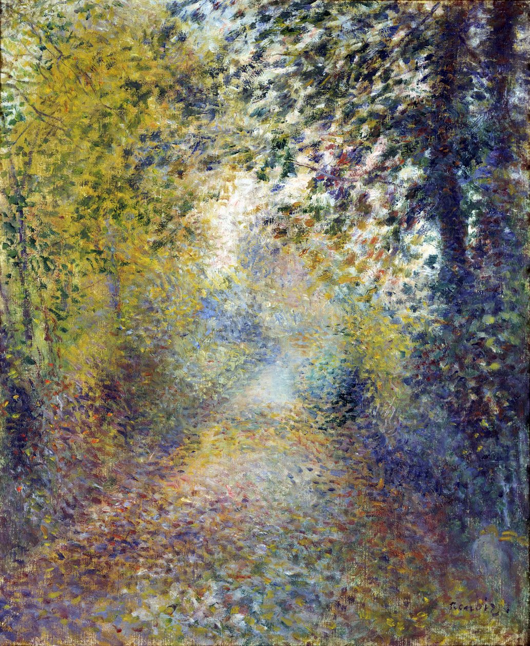 ""Az erdőben"" (az erdőben) Pierre Auguste Renoir (1841-1919) festménye 1880 Méret: 55,8x46,3 cm Nemzeti Nyugati Művészeti Múzeum, Tokió alkotó: Pierre Auguste Renoir
