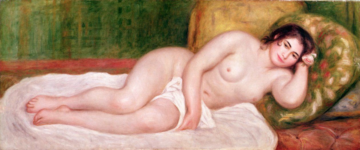 Női meztelen a kanapén alkotó: Pierre Auguste Renoir