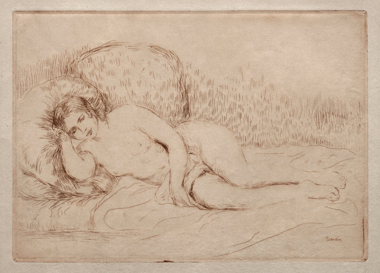 Meztelen nő hazudik alkotó: Pierre Auguste Renoir