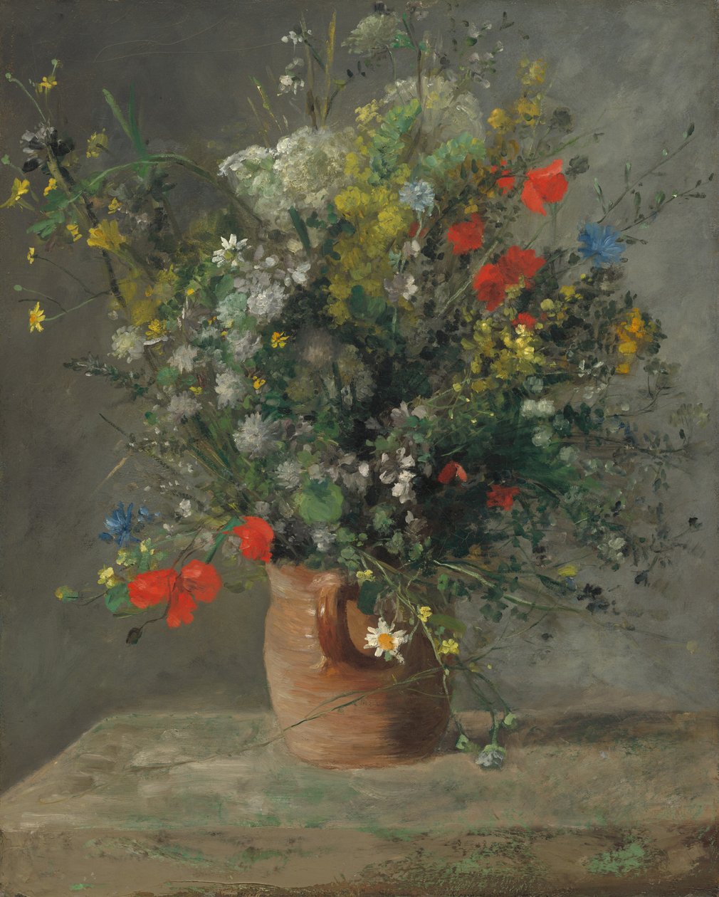 Virágok vázában, c. 1866. alkotó: Pierre Auguste Renoir
