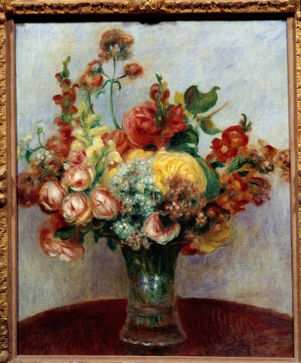 Virágok egy vázában. Pierre Auguste Renoir (1841-1919) festménye alkotó: Pierre Auguste Renoir