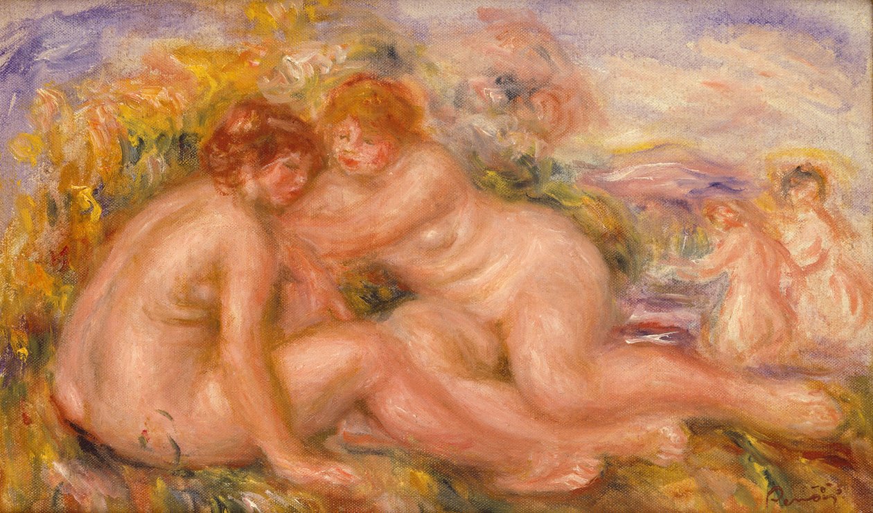 Négy fürdőző (olaj, vászon) alkotó: Pierre Auguste Renoir