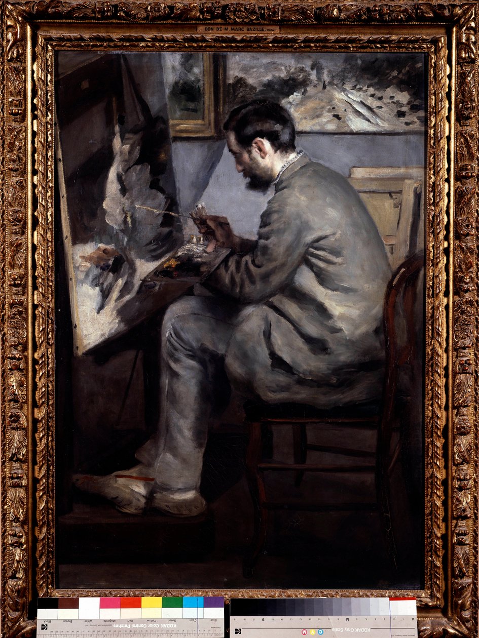 Frederic Bazille (1841-1870): Pierre Auguste Renoir (1841-1919) portréja alkotó: Pierre Auguste Renoir