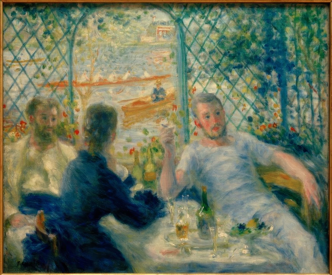 Reggeli a Fournaise étteremben (az evezősök reggelije) alkotó: Pierre Auguste Renoir