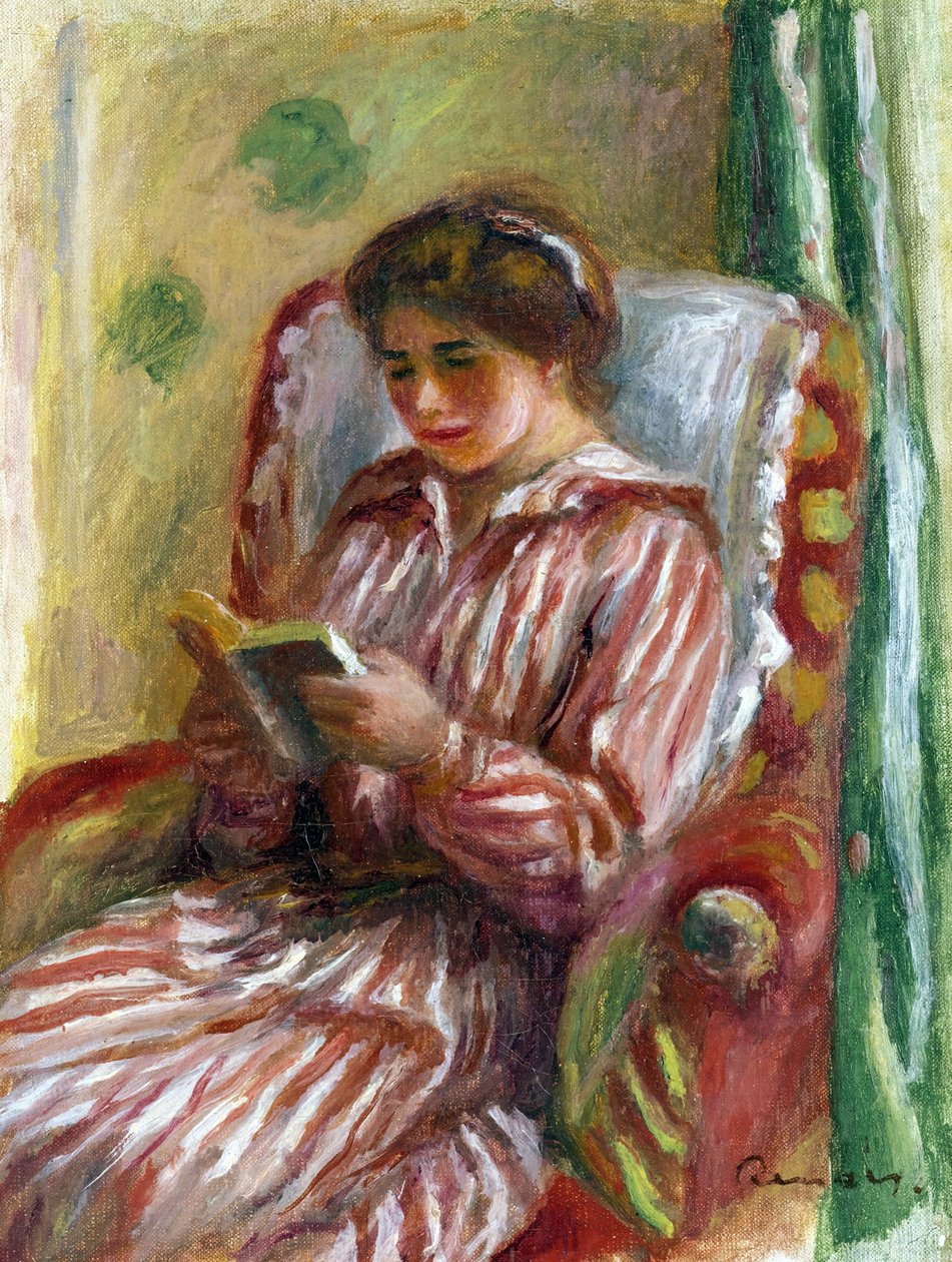 Gabrielle Reading – Pierre Auguste Renoir (1841-1919) festménye alkotó: Pierre Auguste Renoir