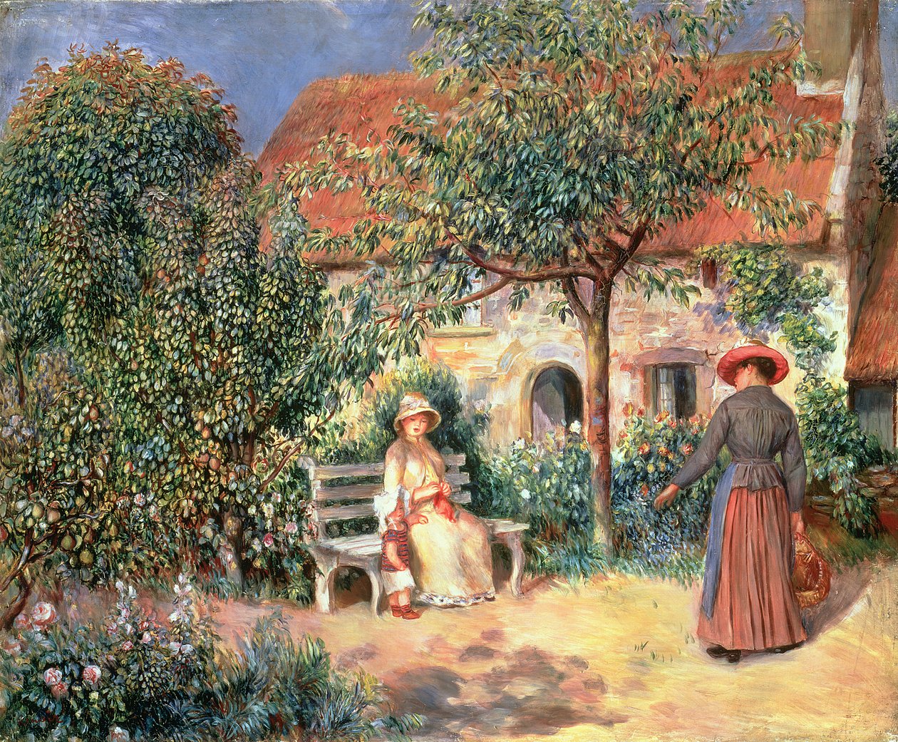 Kerti jelenet Bretagne-ban, 1886 körül (olaj, vászon) alkotó: Pierre Auguste Renoir