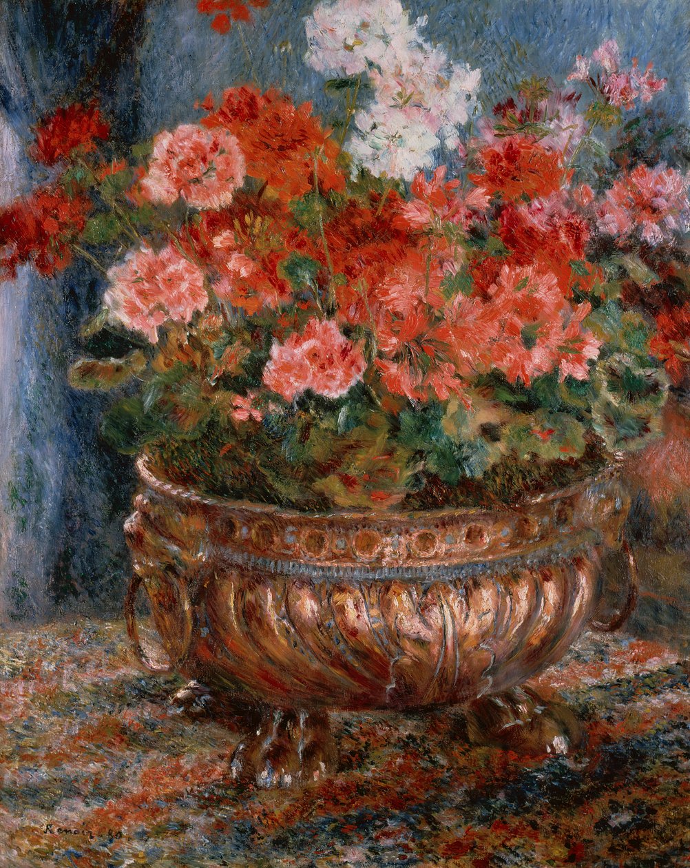 Muskátlik egy rézmedencében alkotó: Pierre Auguste Renoir