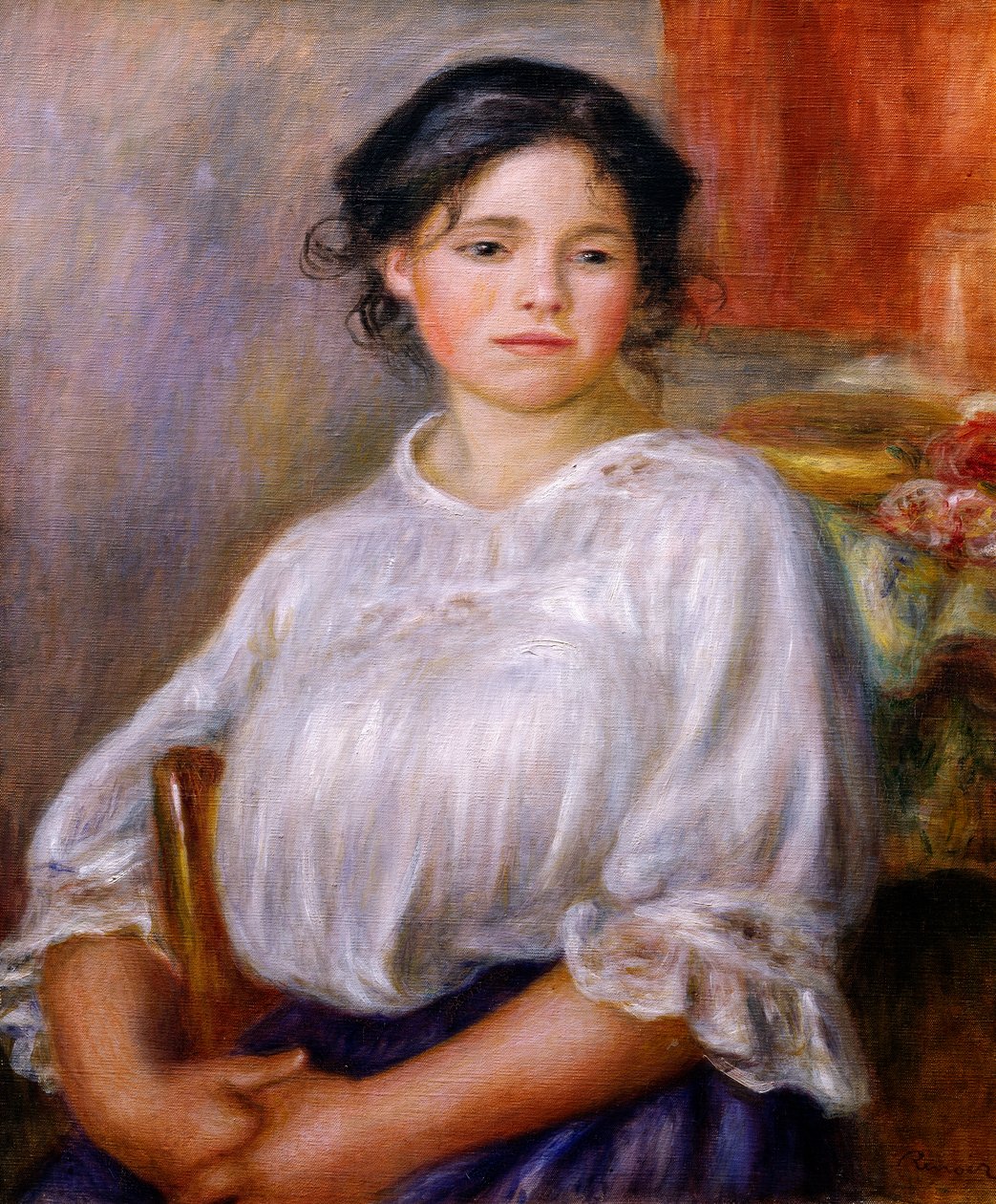 Lány ülő, Pierre-Auguste Renoir alkotó: Pierre Auguste Renoir