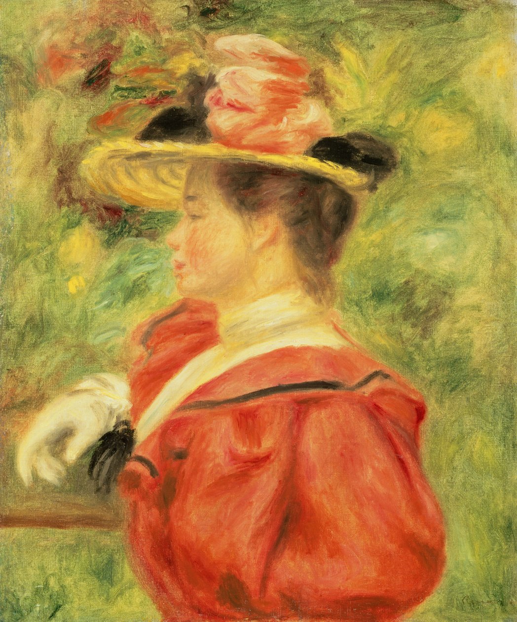Lány kesztyűs, 1890 körül (olaj, vászon) alkotó: Pierre Auguste Renoir