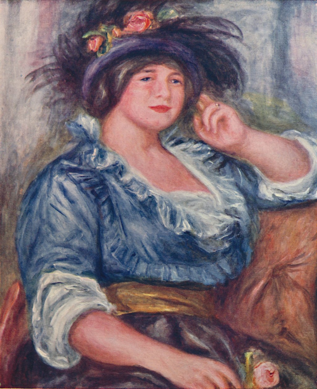 Lány rózsával, 1913, 1923 alkotó: Pierre Auguste Renoir