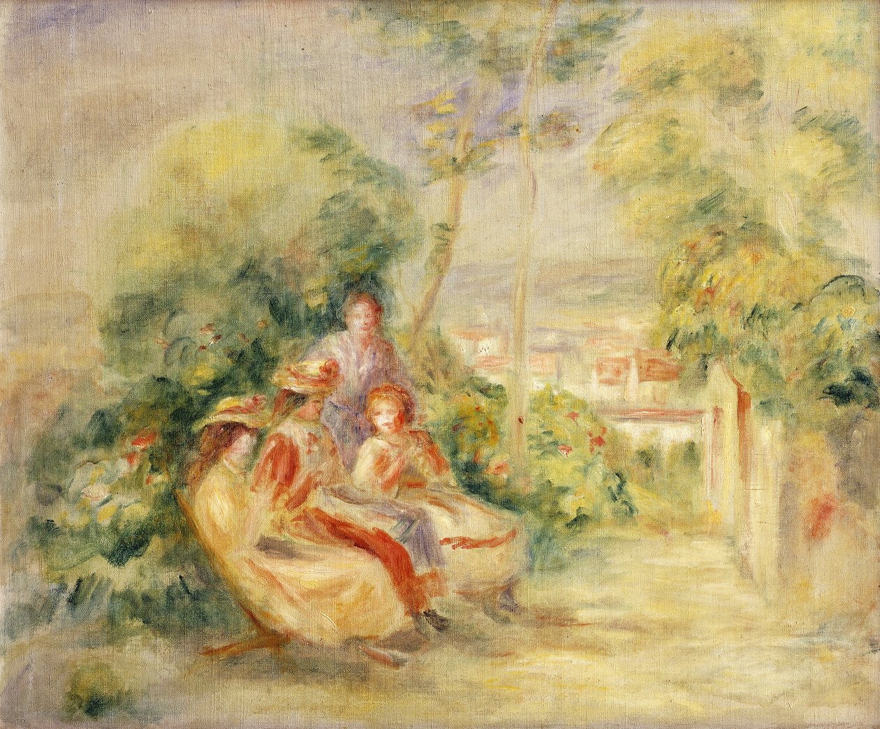 Lányok a kertben; Lányok a kertben c. 1895 alkotó: Pierre Auguste Renoir
