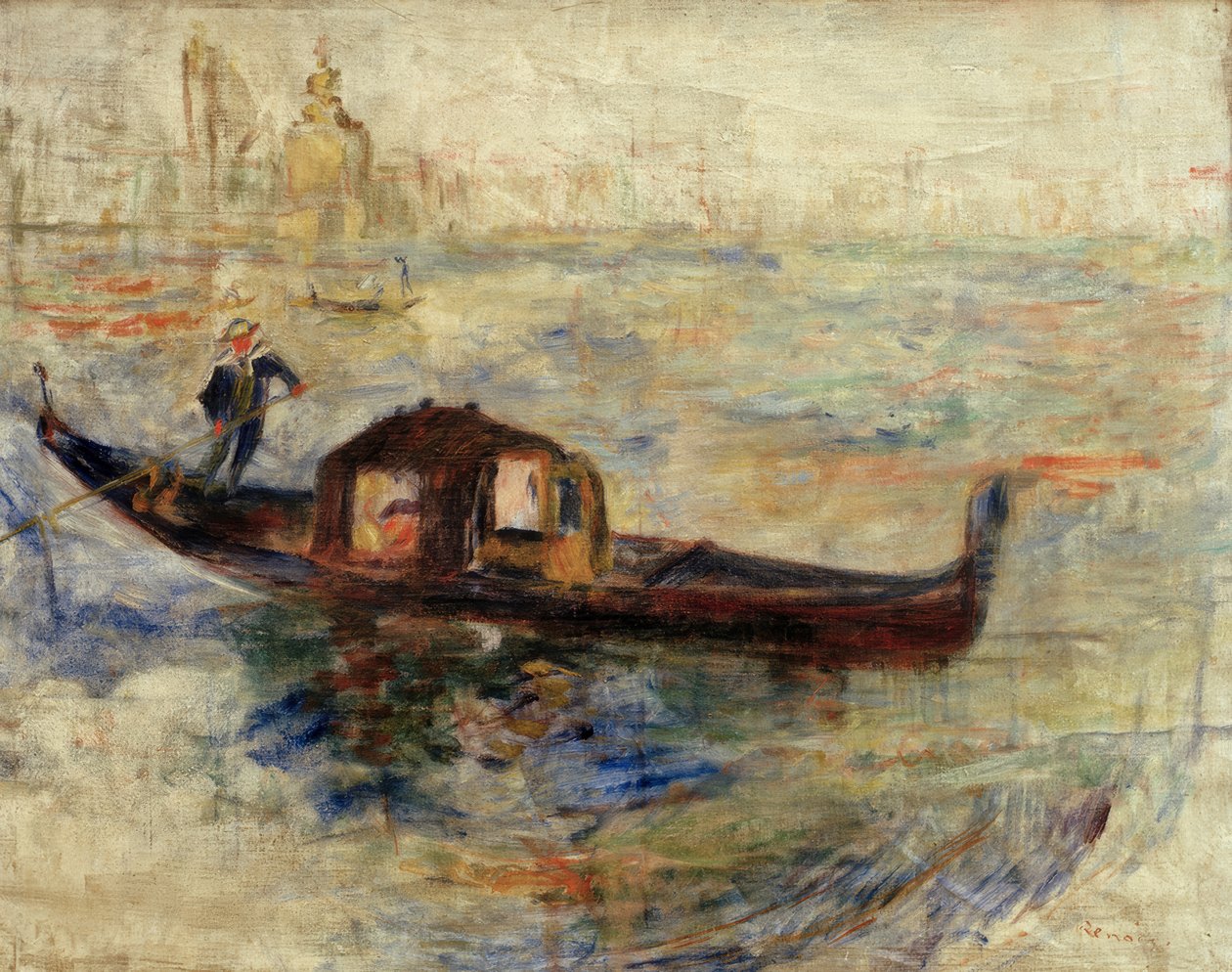 Gondola Velencében alkotó: Pierre Auguste Renoir