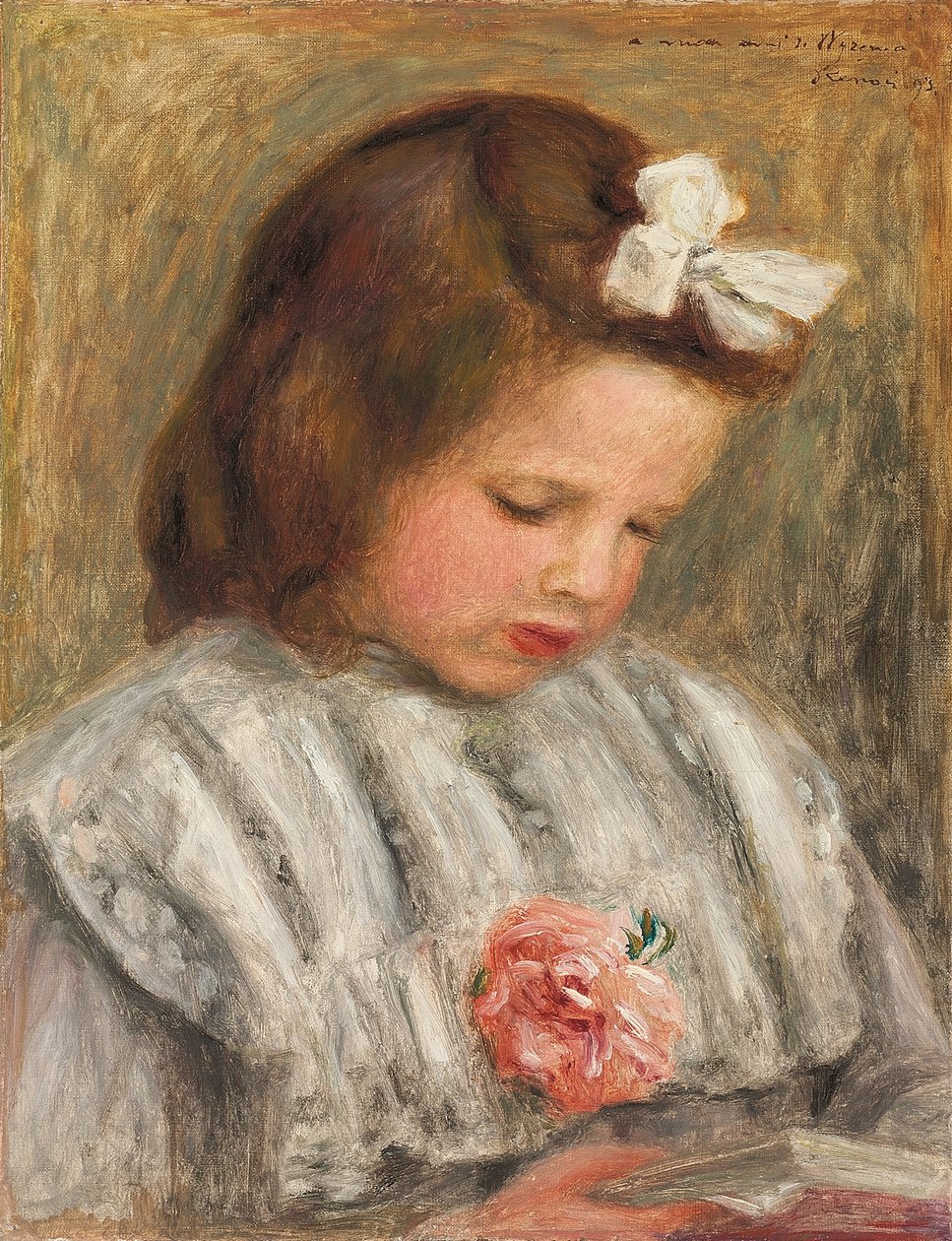 Egy lány feje; Egy lány feje, c. 1893 alkotó: Pierre Auguste Renoir