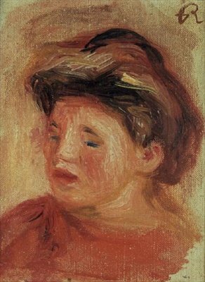 Egy fiatal lány feje alkotó: Pierre Auguste Renoir