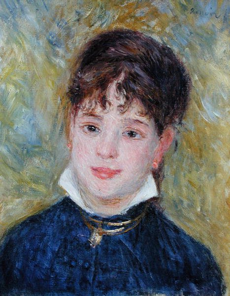 Egy fiatal nő feje (Jeanne Samary) 1877-79 körül (olaj, vászon) alkotó: Pierre Auguste Renoir