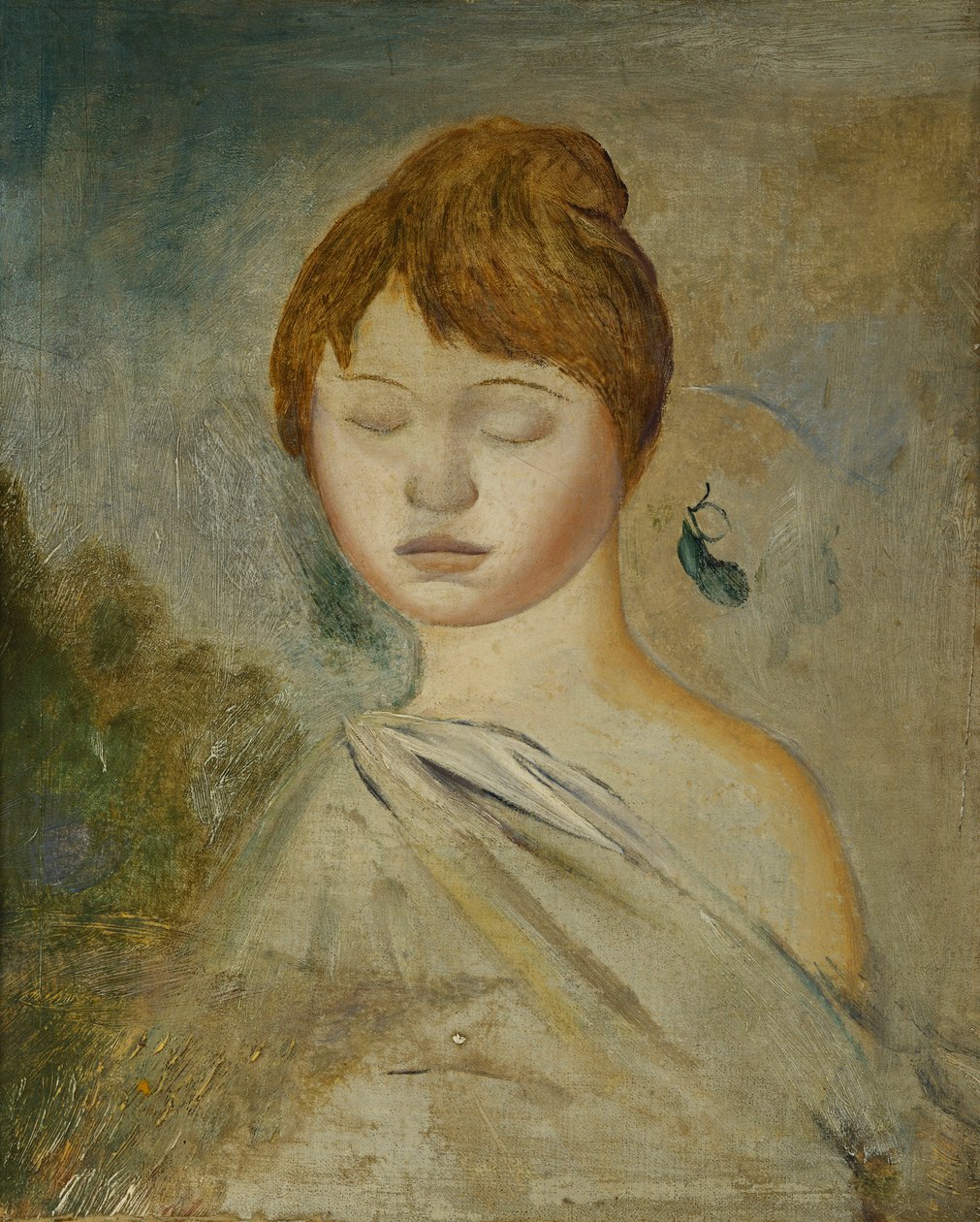 Fiatal Nő vezetője; Egy fiatal nő feje, 1887 körül alkotó: Pierre Auguste Renoir