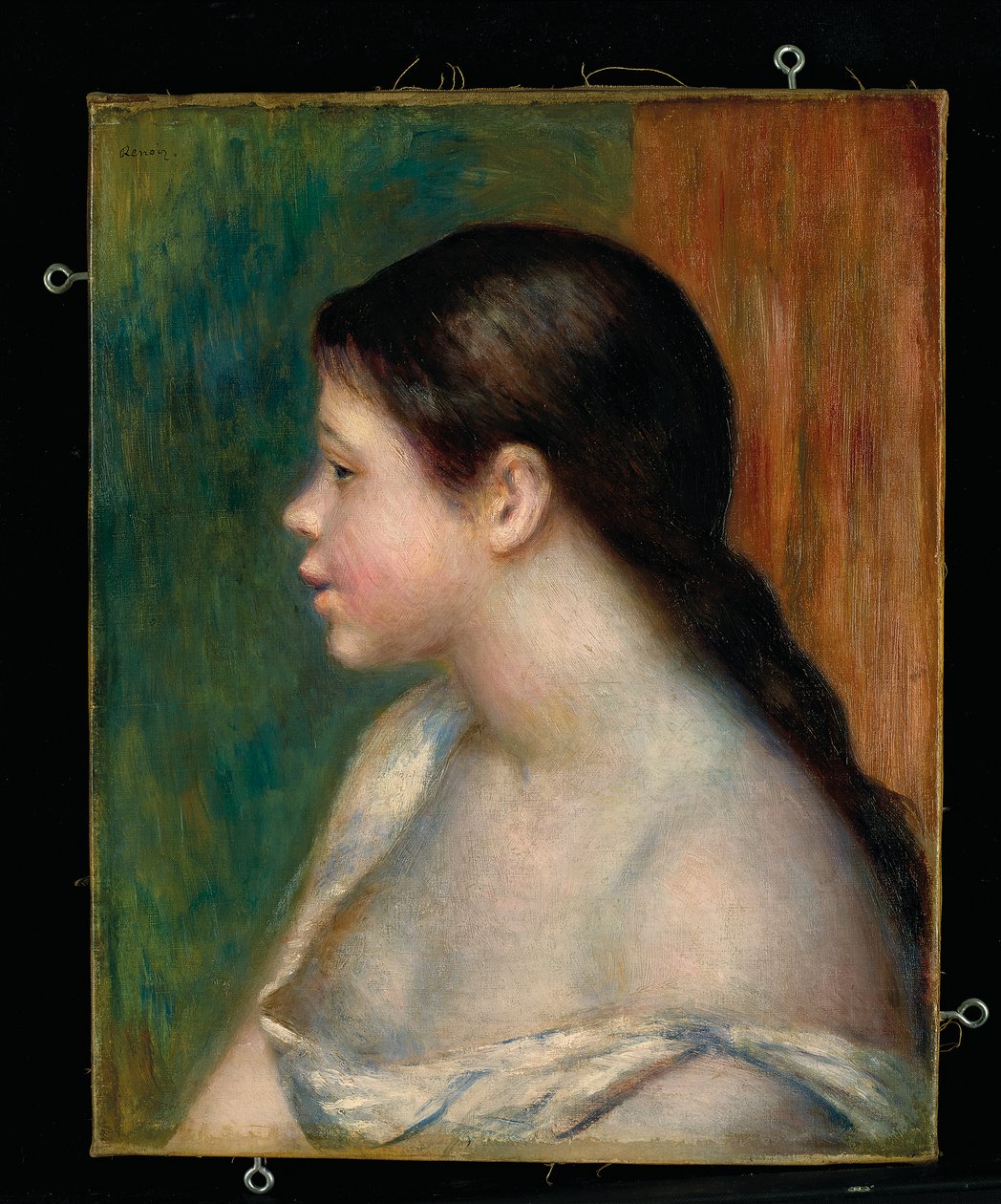 Egy fiatal lány feje, 1882 alkotó: Pierre Auguste Renoir