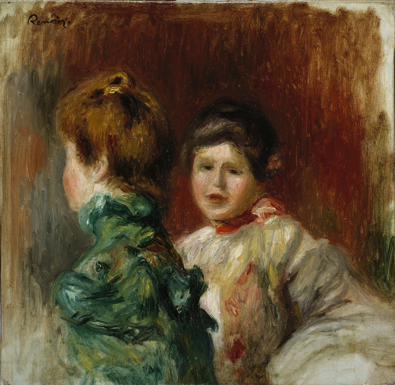 Két nő feje, 1895 körül (olaj, vászon) alkotó: Pierre Auguste Renoir