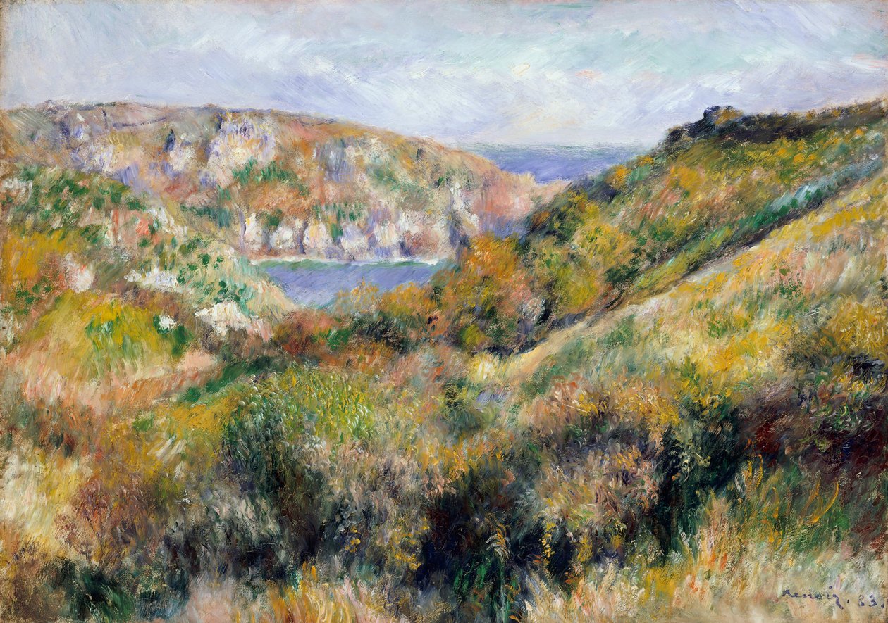 Dombok a Moulin Huet-öböl körül, Guernsey, 1883. alkotó: Pierre Auguste Renoir