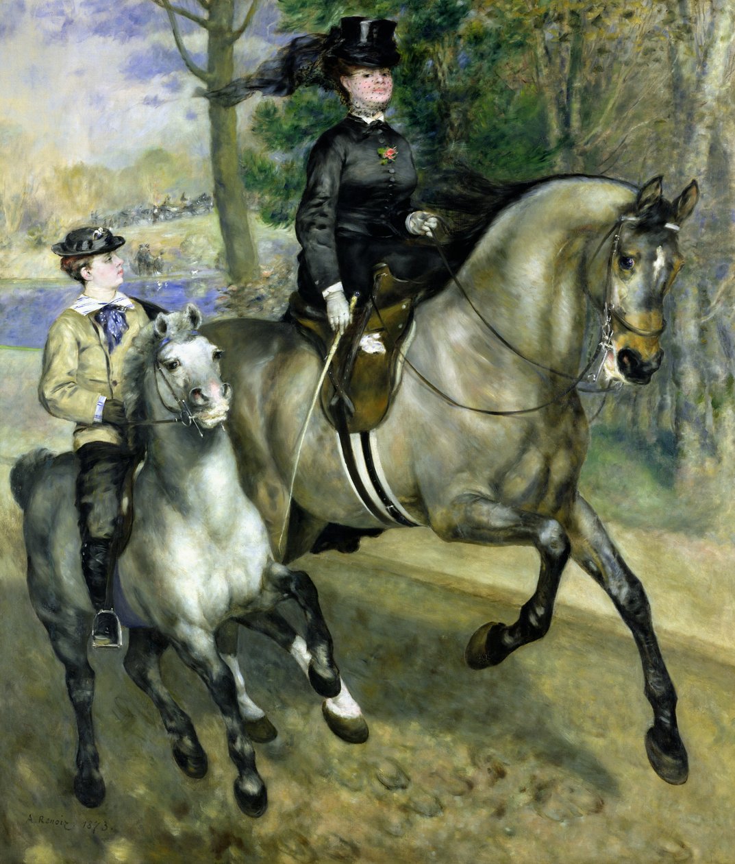 Lovasnő a Bois de Boulogne-ban alkotó: Pierre Auguste Renoir
