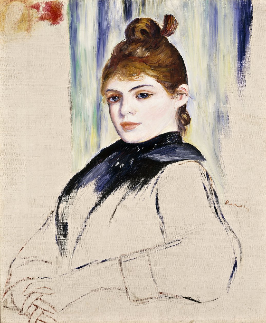 Fiatal lány hajkontyval, 1882 alkotó: Pierre Auguste Renoir