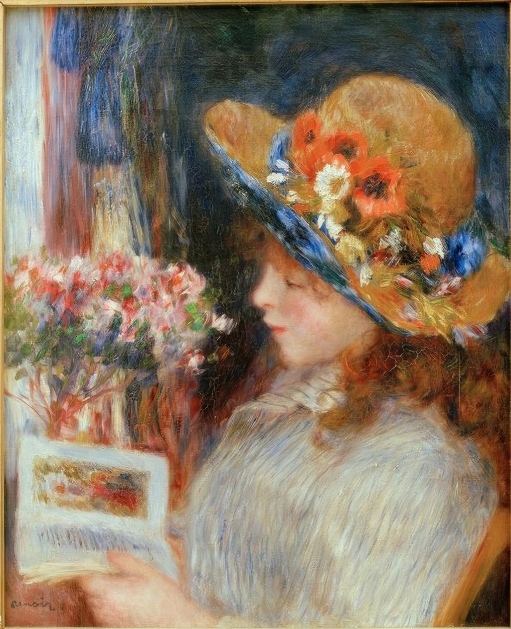 Fiatal lány olvas alkotó: Pierre Auguste Renoir