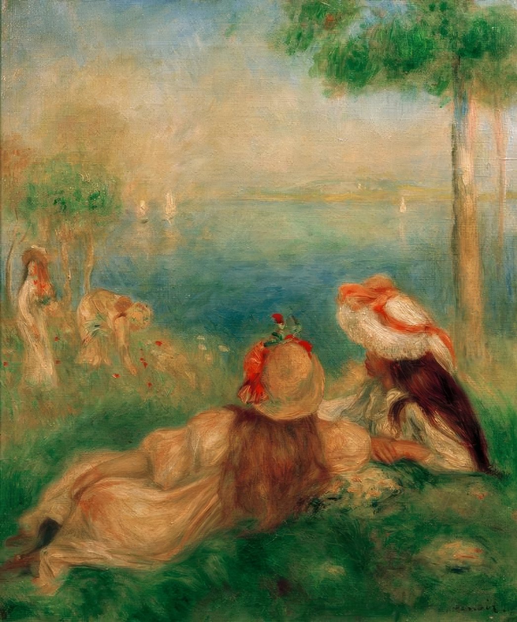 Fiatal lányok a tengerparton alkotó: Pierre Auguste Renoir